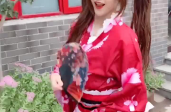 日本和服 小姐姐跳舞,小姐姐演绎传统日本和服之美